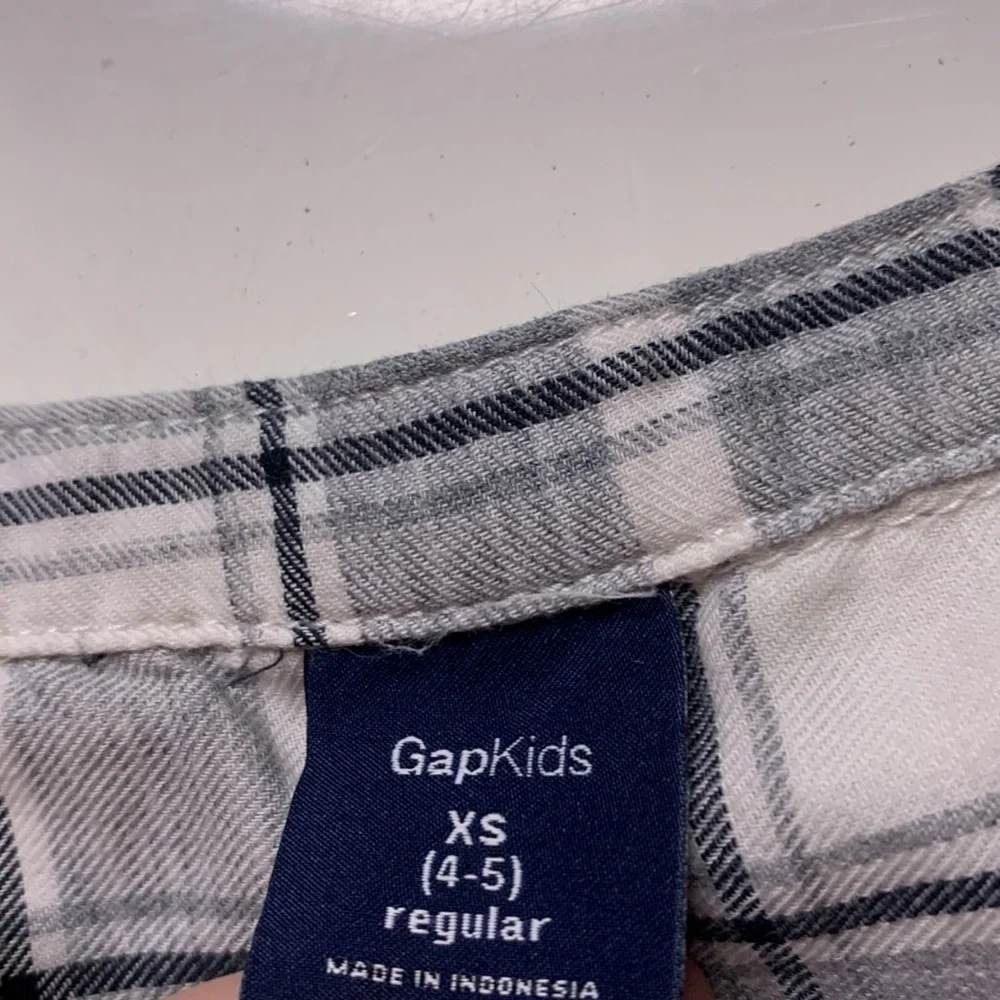 Gap kids extra small plaid button front sleeveless casual dress xs